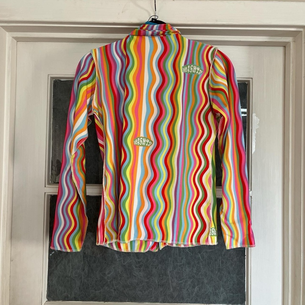 O'mighty Multicolor Wavy Button Down Shirt - image 5